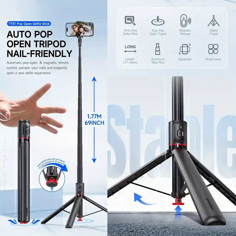 VibeShot™ Studio Selfie Tripod with Remote with Bluetooth Remote