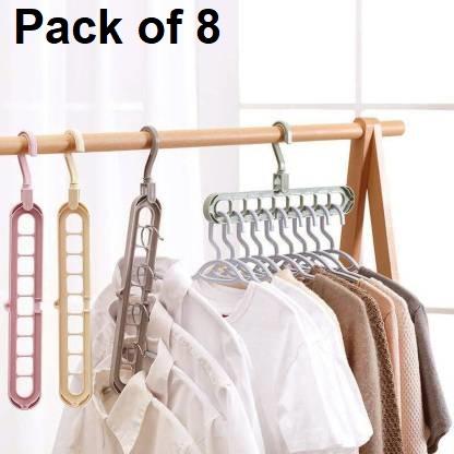 Pack of 8 - ClosetPro 9-in-1 Multi-Hanger