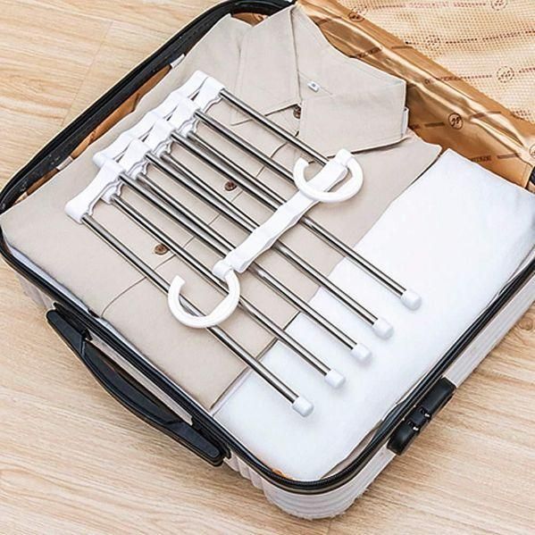 5 In 1 Stainless Steel Foldable Hanger (Pack of 2)