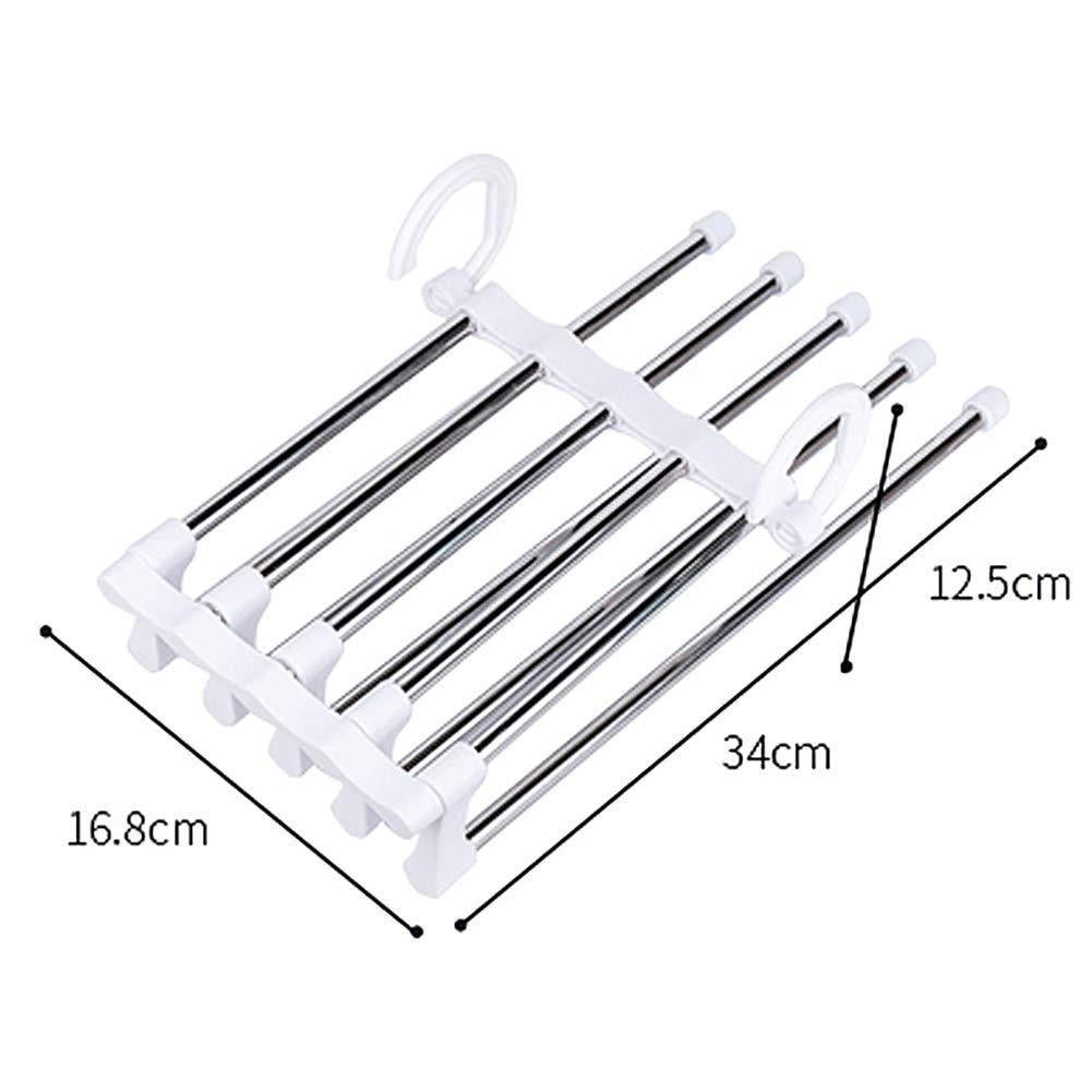 5 In 1 Stainless Steel Foldable Hanger (Pack of 2)