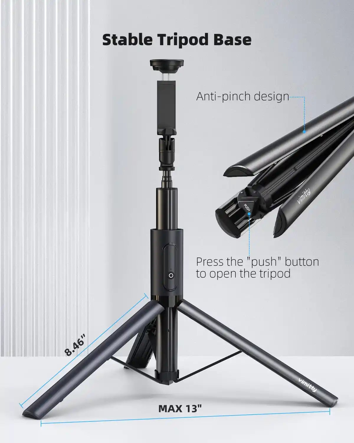 VibeShot™ Studio Selfie Tripod with Remote with Bluetooth Remote