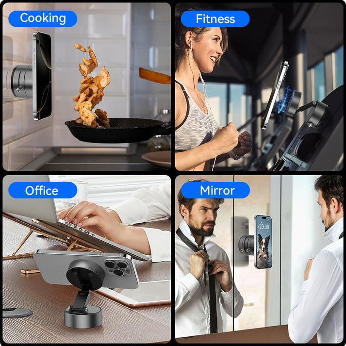HoldSure Vacuum Magnetic Phone Holder | (All iPhones, Android & GPS Devices and Cases Compatible)