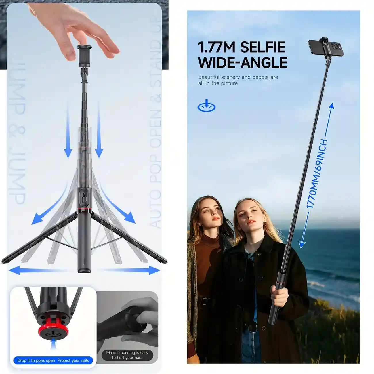 VibeShot™ Studio Selfie Tripod with Remote with Bluetooth Remote