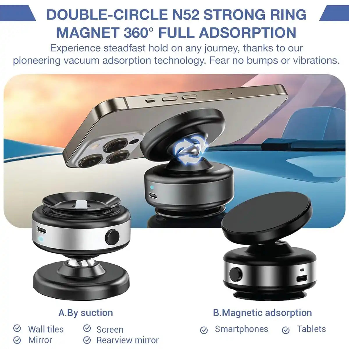 MagnoGrip™ Magnetic Car Dash Mobile Holder