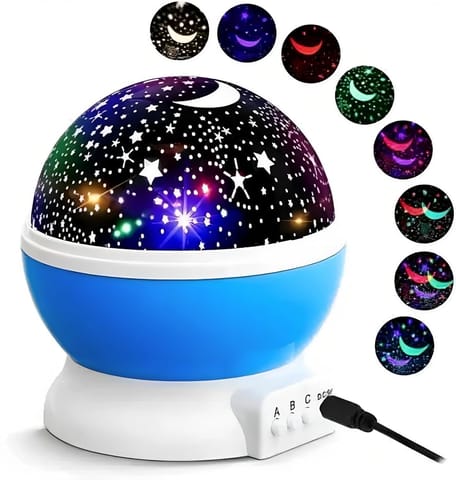 StarGrazing - Color Changing Rotating Moon Night Projection Lamp