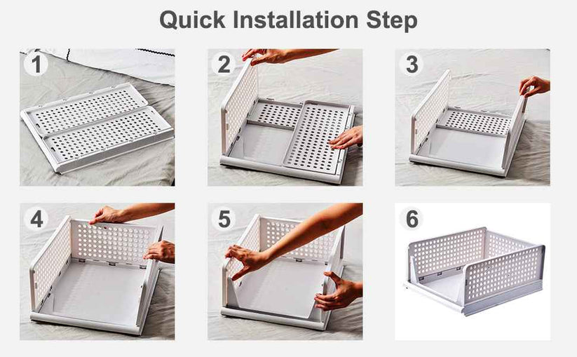 FoldNest Express Foldable Closet Organizer (Pack of 5)