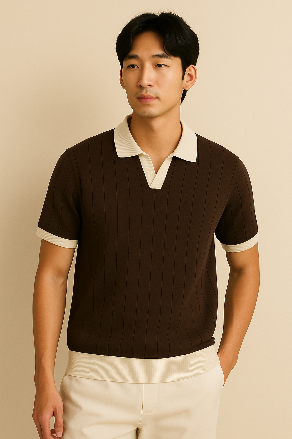 Vintage Riviera Premium Polo T-Shirt Pack of 4 (Brown + Green + Beige + Blue)