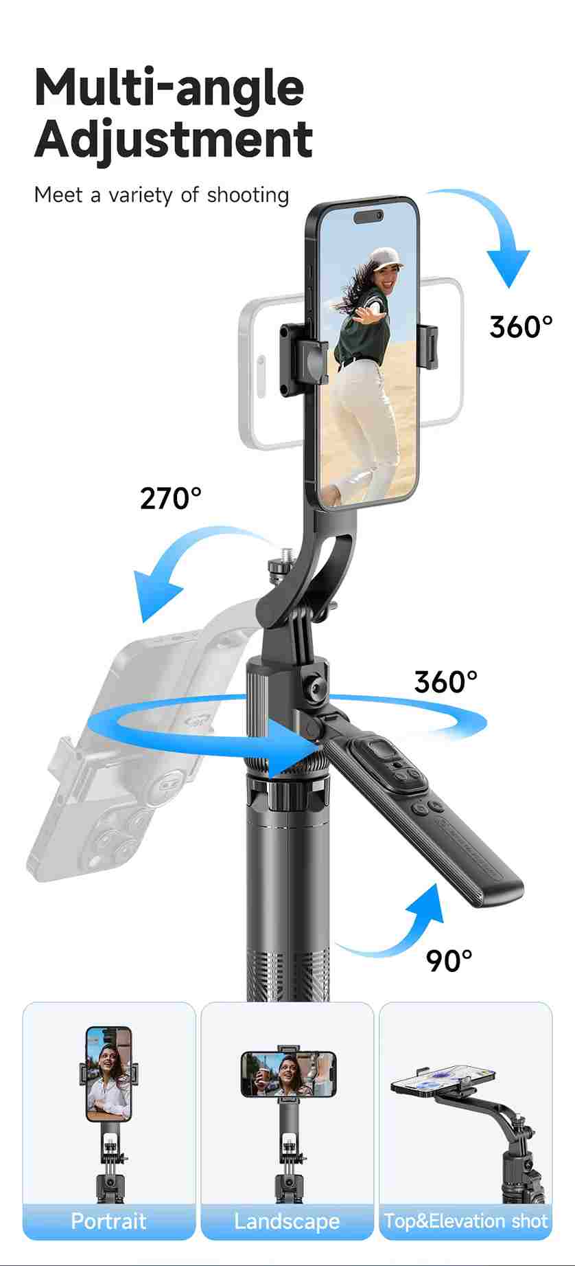 VibeShot™ Studio Selfie Tripod with Remote with Bluetooth Remote
