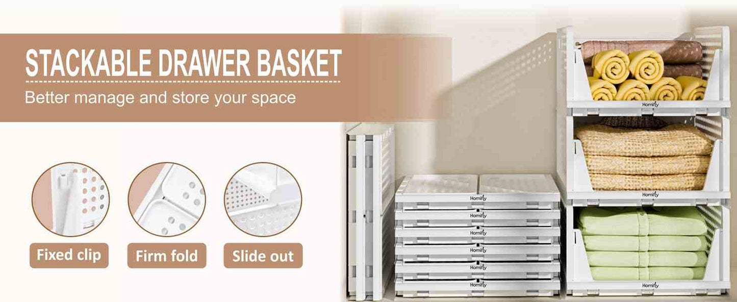 FoldNest Express Foldable Closet Organizer (Pack of 5)